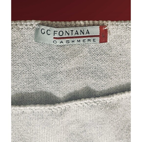GC Fontana Cashmere Sleeveless Sweater Top Beige Women’s Large - Picture 3 of 6
